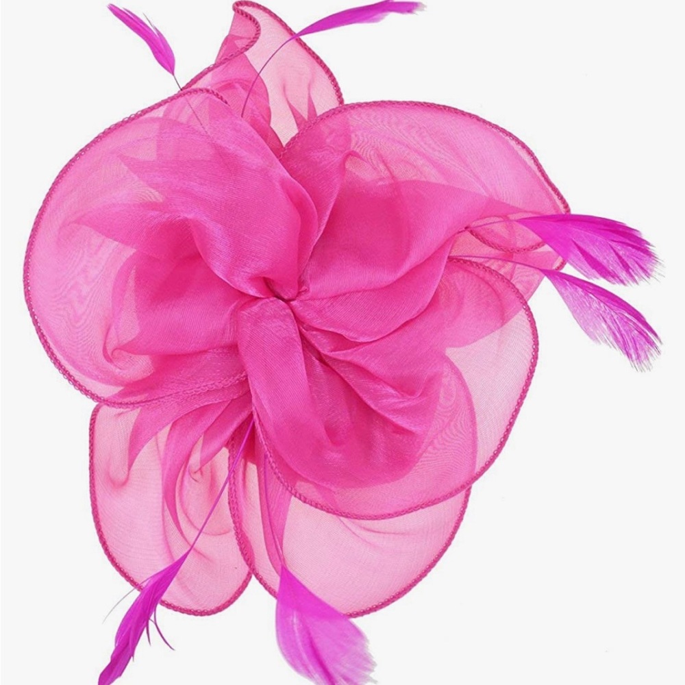 TWO Gorgeous PINK and GOLD fascinators for $30. Perfect for a tea party.